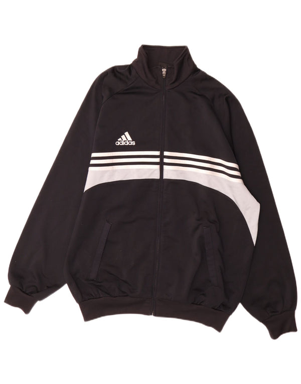 Adidas - Chaqueta de chándal para hombre, talla 42/44, poliéster color negro grande