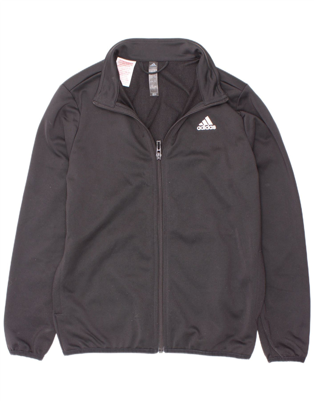 Adidas Boys Graphic Chándal Top Chaqueta 9-10 Años Negro Poliéster