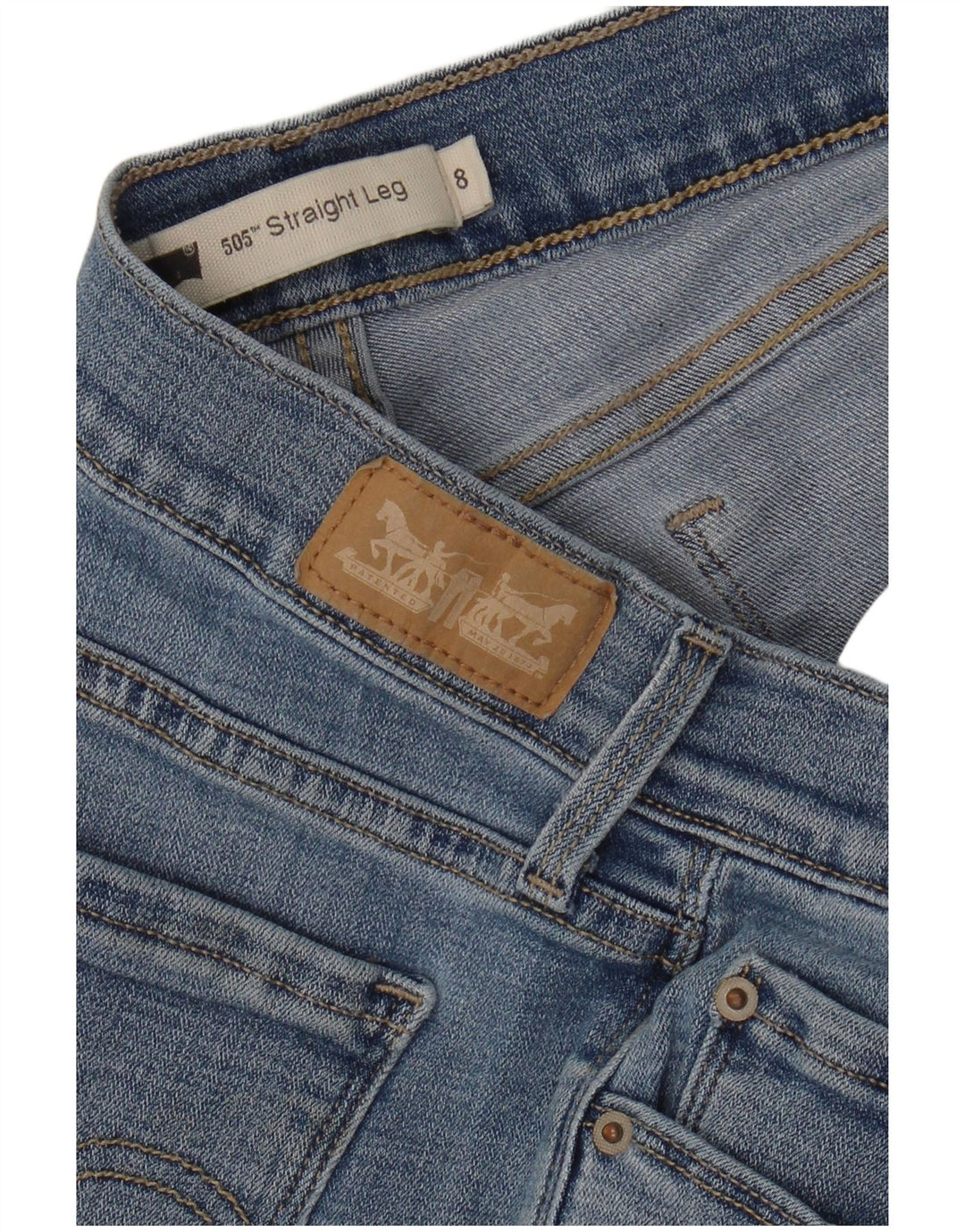 LEVI'S Womens 505 Straight Jeans US 8 Medium W27 L30 Blue