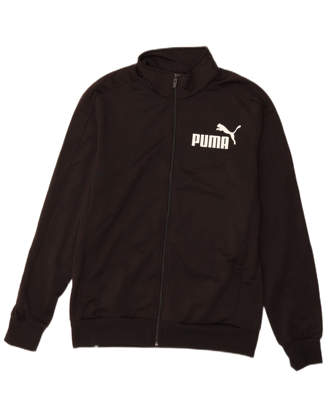 PUMA Chaqueta superior de chándal con gráfico para hombre Poliéster negro mediano