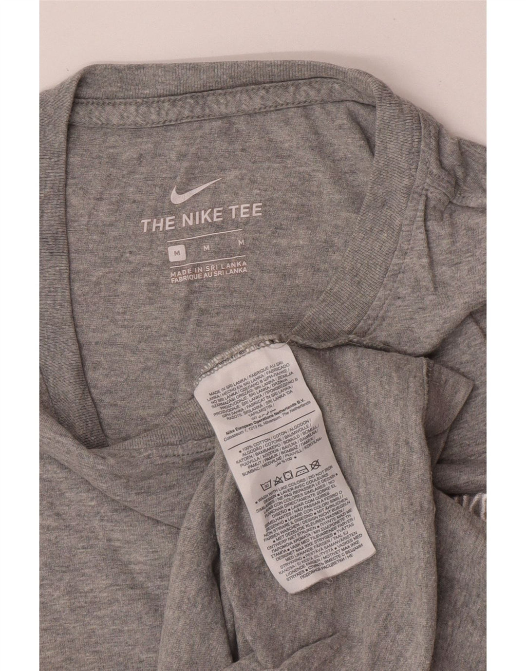Camiseta Nike Hombre Top Gris Medio Algodón
