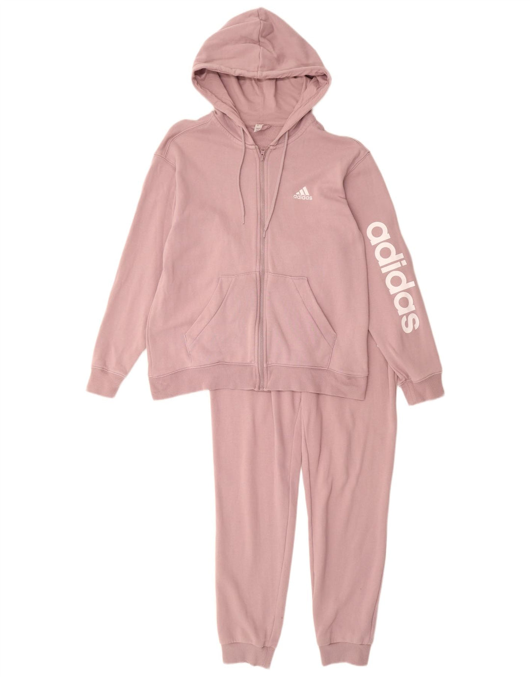 ADIDAS Chándal completo gráfico para mujer Reino Unido 12/14 Algodón morado mediano