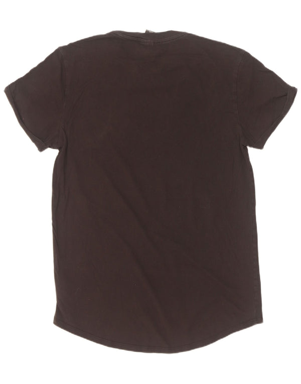 G-Star Mens T-Shirt Top Medium Black Cotton