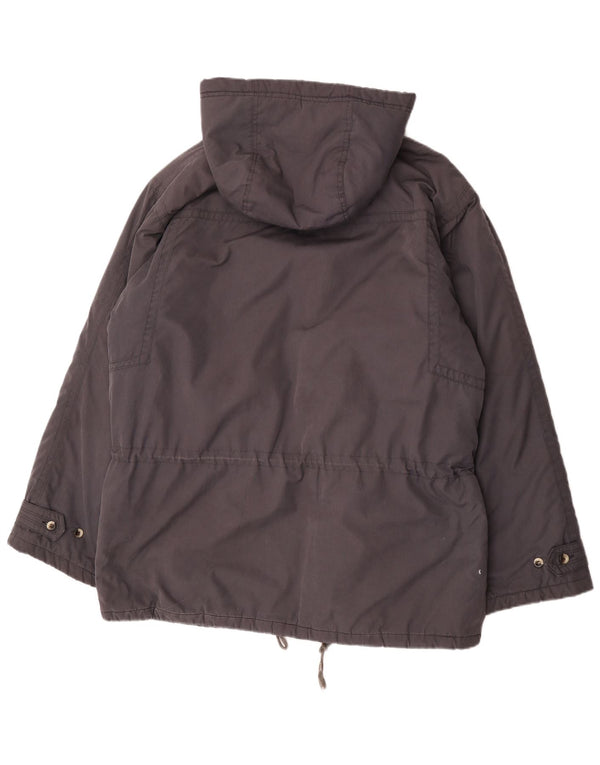 Abrigo acolchado con capucha para hombre Leader UK 42 XL Poliéster gris