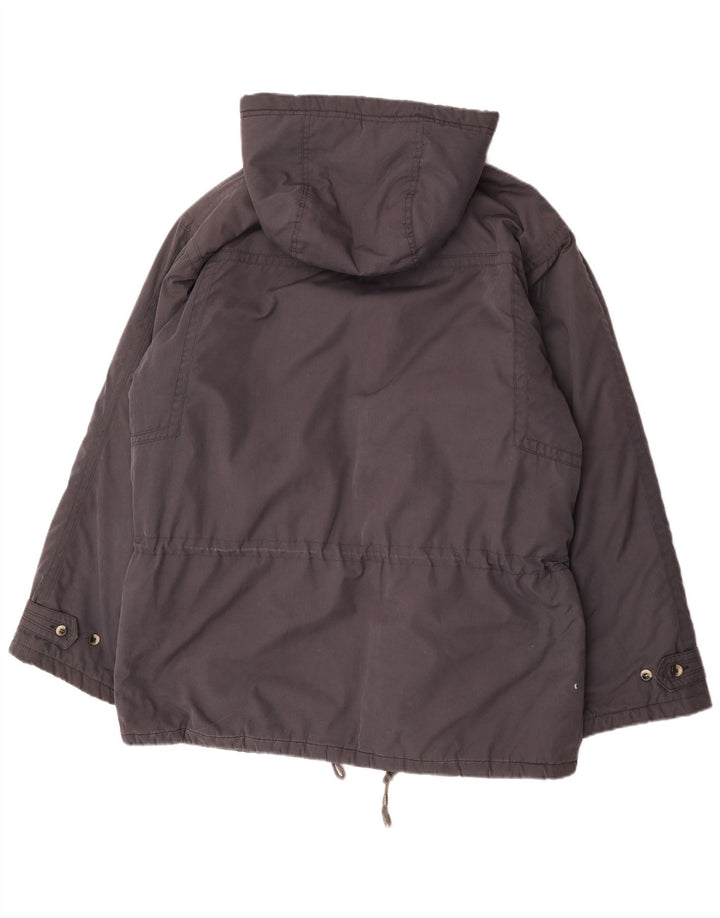 Abrigo acolchado con capucha para hombre Leader UK 42 XL Poliéster gris