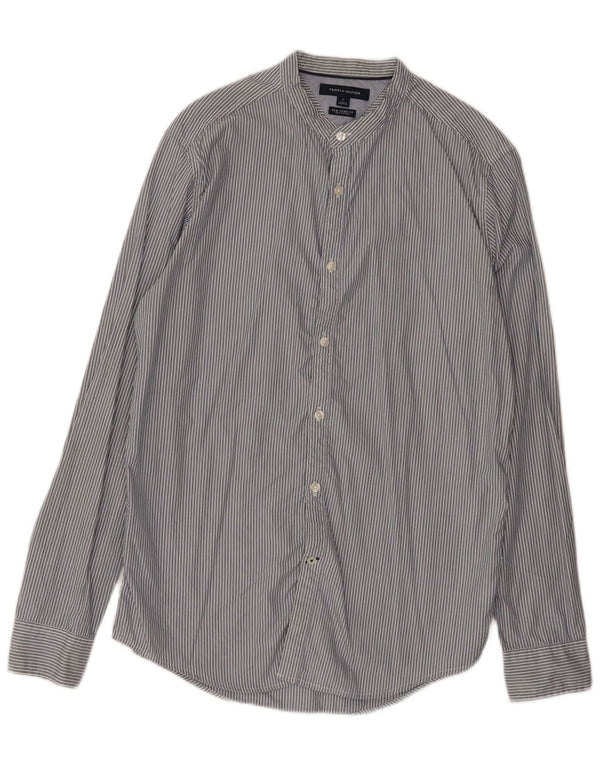 Camisa Tommy Hilfiger Hombre Algodón Gris Medio Rayas Pintadas