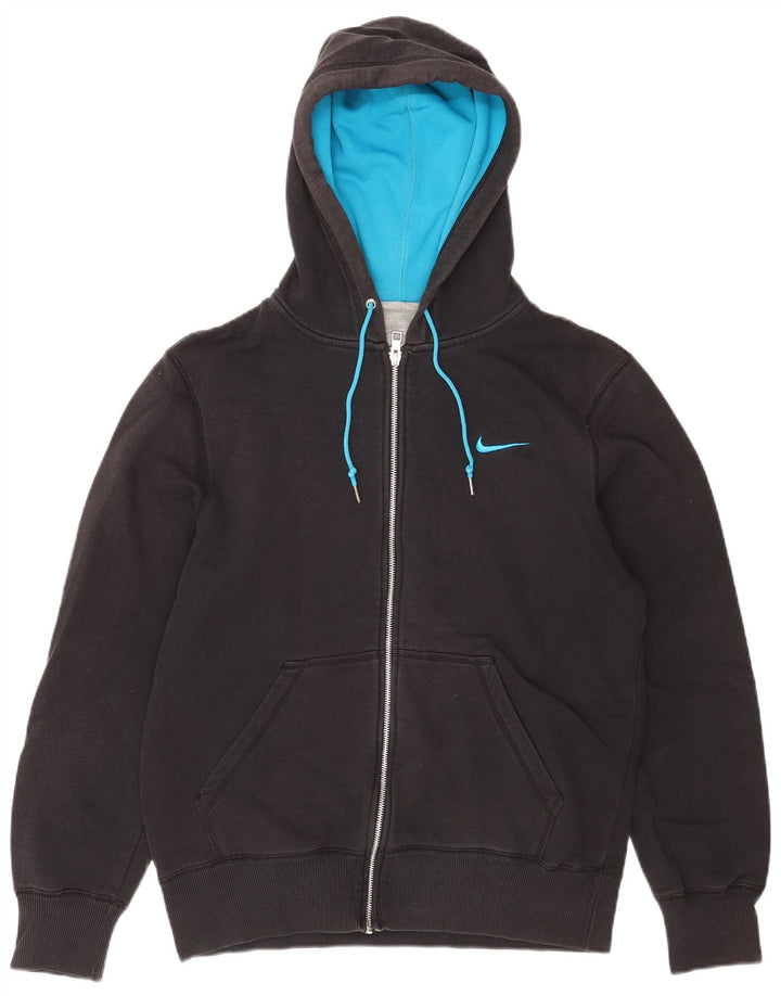 Nike - Sudadera con capucha y cremallera para hombre, tamaño mediano, algodón negro