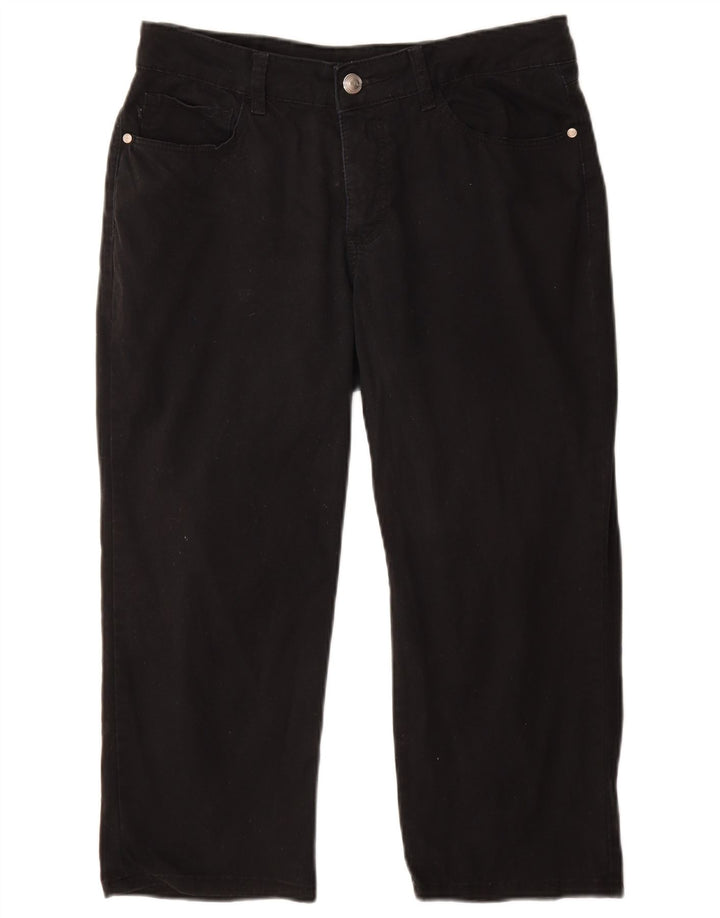 LEE Pantalones Capri de Corte Clásico para Mujer W32 L22 Negro