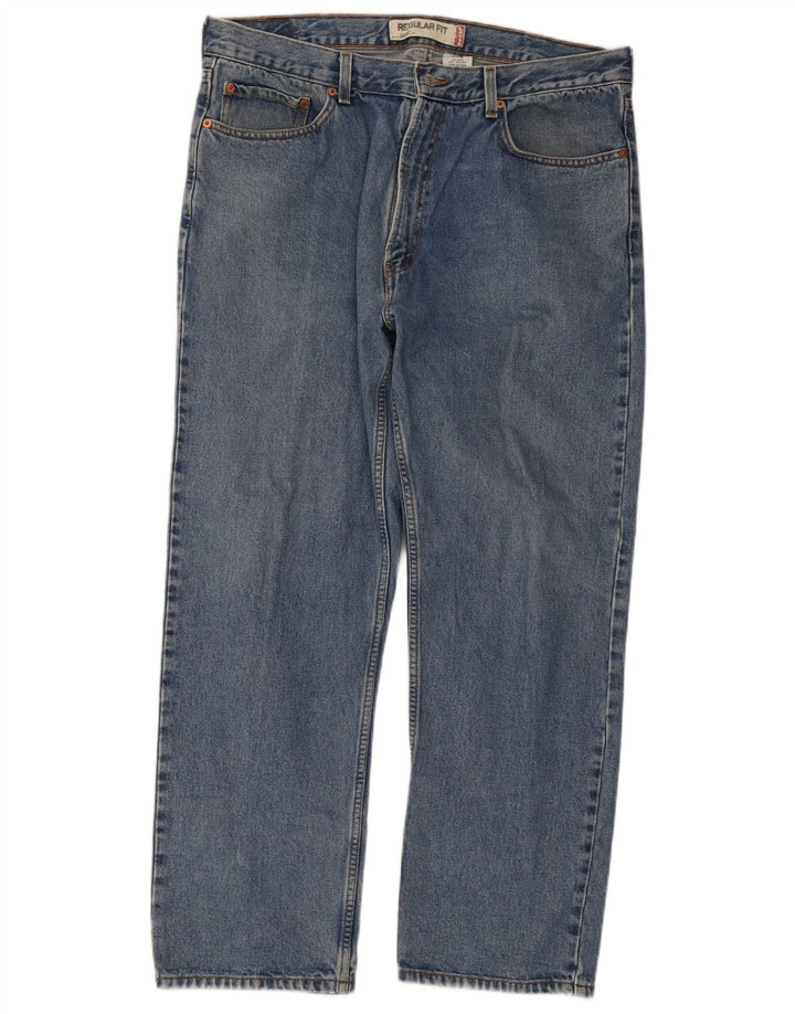 Levi's Vaqueros rectos de corte regular 505 para hombre W38 L30 Algodón azul