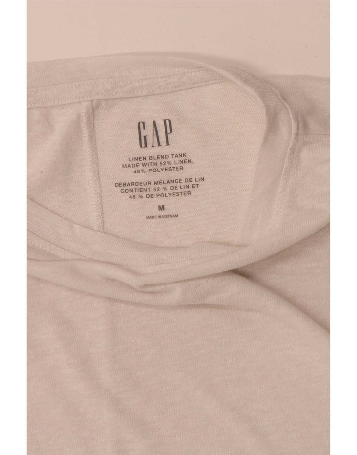 Gap Camiseta sin mangas para mujer UK 44 Medium White Linen