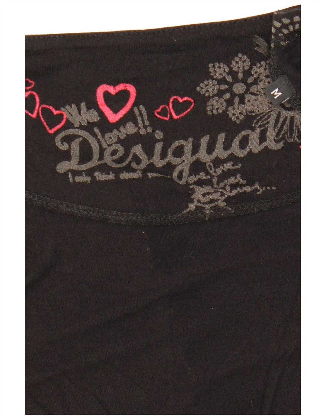 Desigual Blusa gráfica extragrande para mujer Top UK 44 Mediano Negro Geométrico