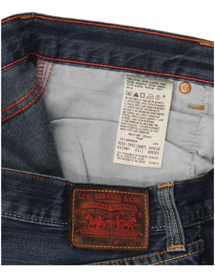 Vaqueros Levi's Mujer 501 Rectos W34 L30 Algodón Azul