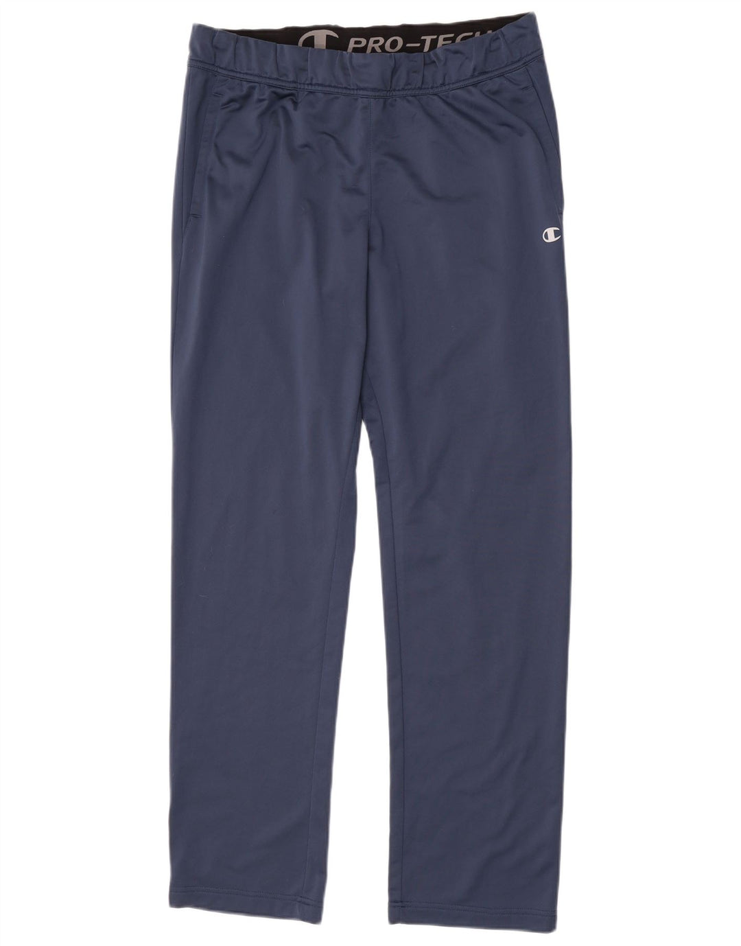Champion Pantalones de chándal de ajuste atlético para hombre, tamaño grande, poliéster azul marino