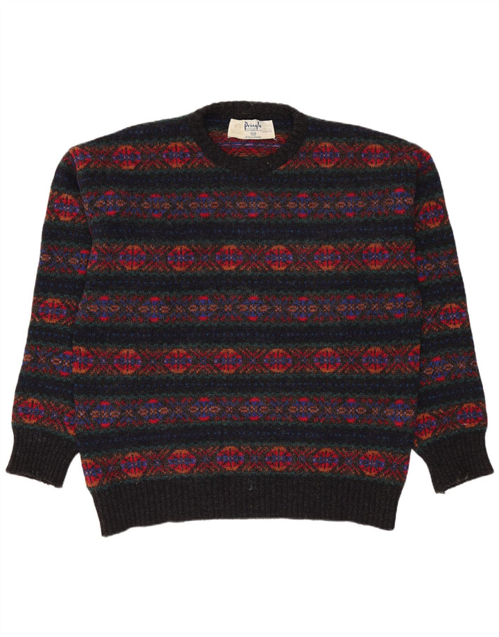 Jersey Pringle para hombre con cuello redondo, talla 42, grande, multicolor, Fair Isle