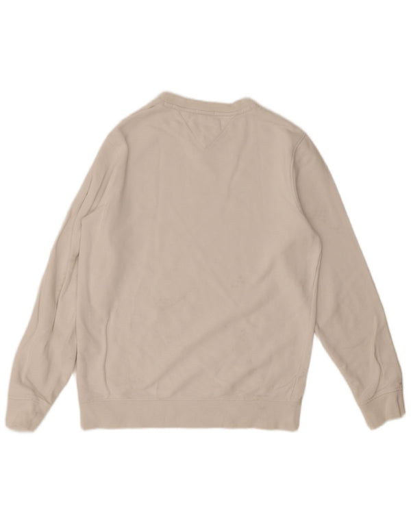 Tommy Hilfiger Hombre Regular Fit Sudadera Jumper Medium Blanco Algodón