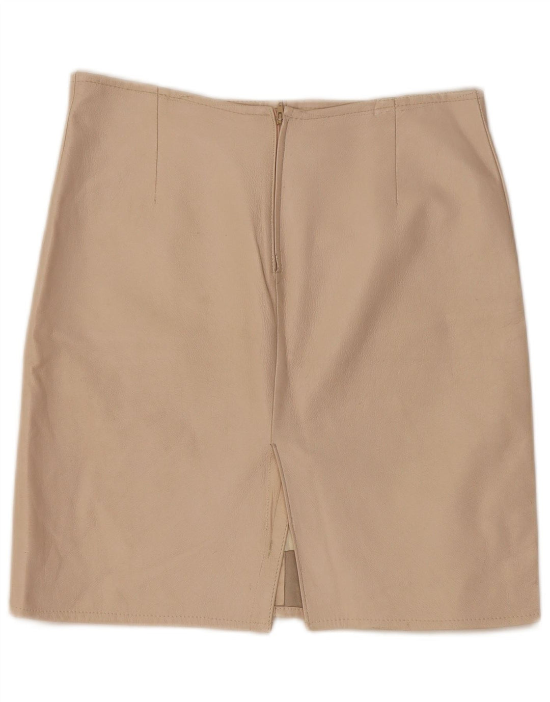 Falda de cuero vintage para mujer W30 Beige medio