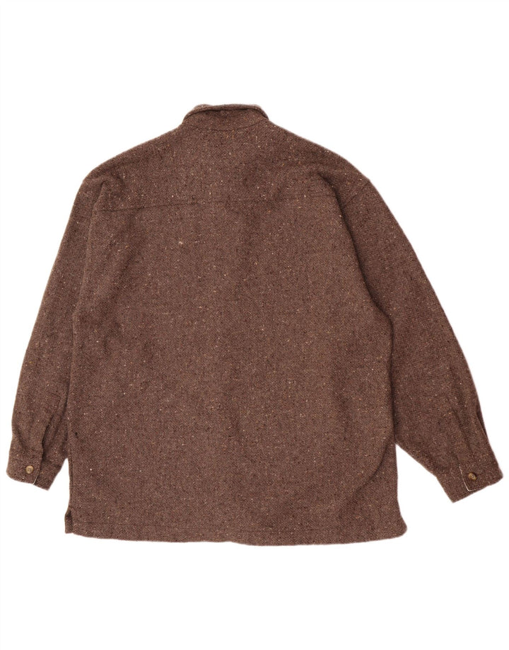 Lerros Camisa Sobrecamisa Hombre XL Marrón Acrílico Moteado