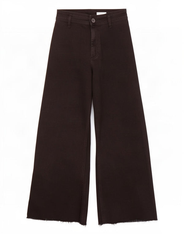 Zara Vaqueros de pierna ancha y cintura alta para mujer EU 36 XS W26 L29 Algodón negro