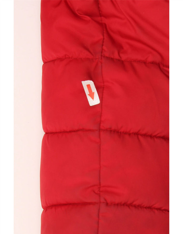 Jordan Chaqueta acolchada con capucha y gráfico para niños 8-9 años, talla pequeña, color rojo