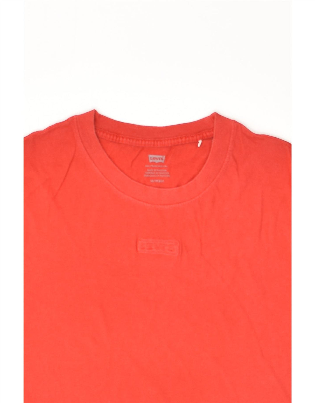 LEVI'S Womens Oversized T-Shirt Top UK 4 XS Red Cotton | Vintage Levi's | Thrift | Second-Hand Levi's | Used Clothing | Messina Hembry 