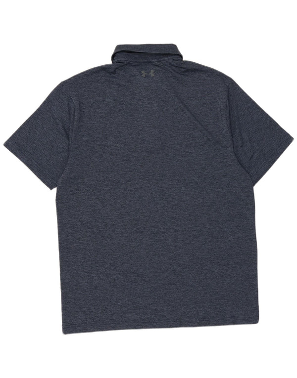 Polo Under Armour Hombre Poliéster moteado azul marino mediano