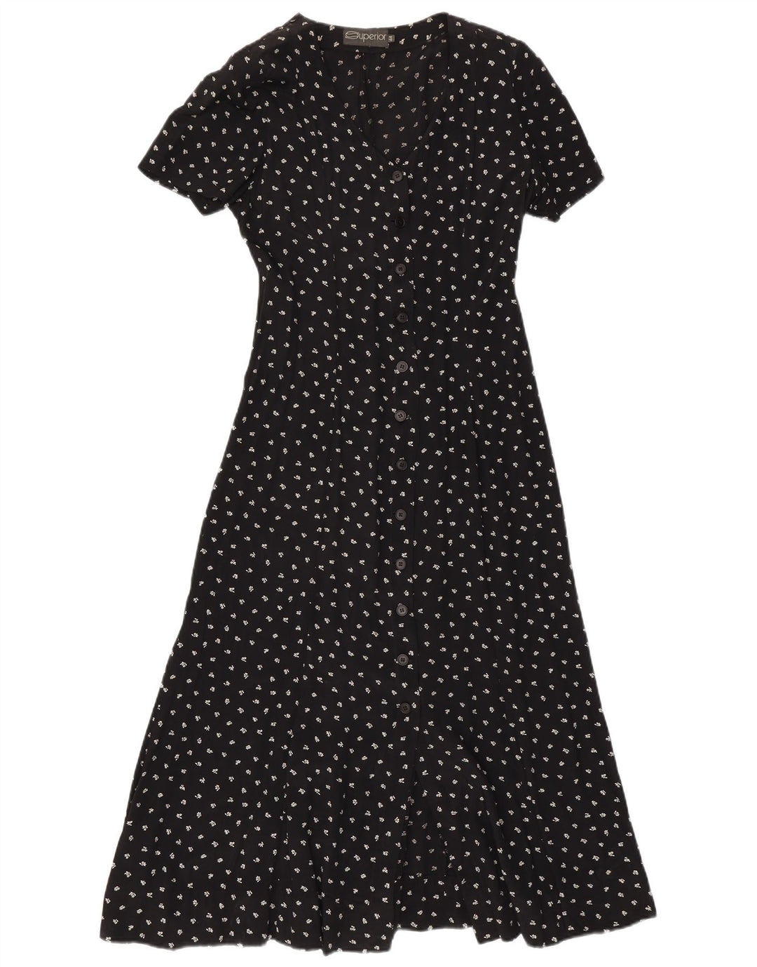 Superior Mujer Maxi Vestido IT 44 Medio Negro Floral