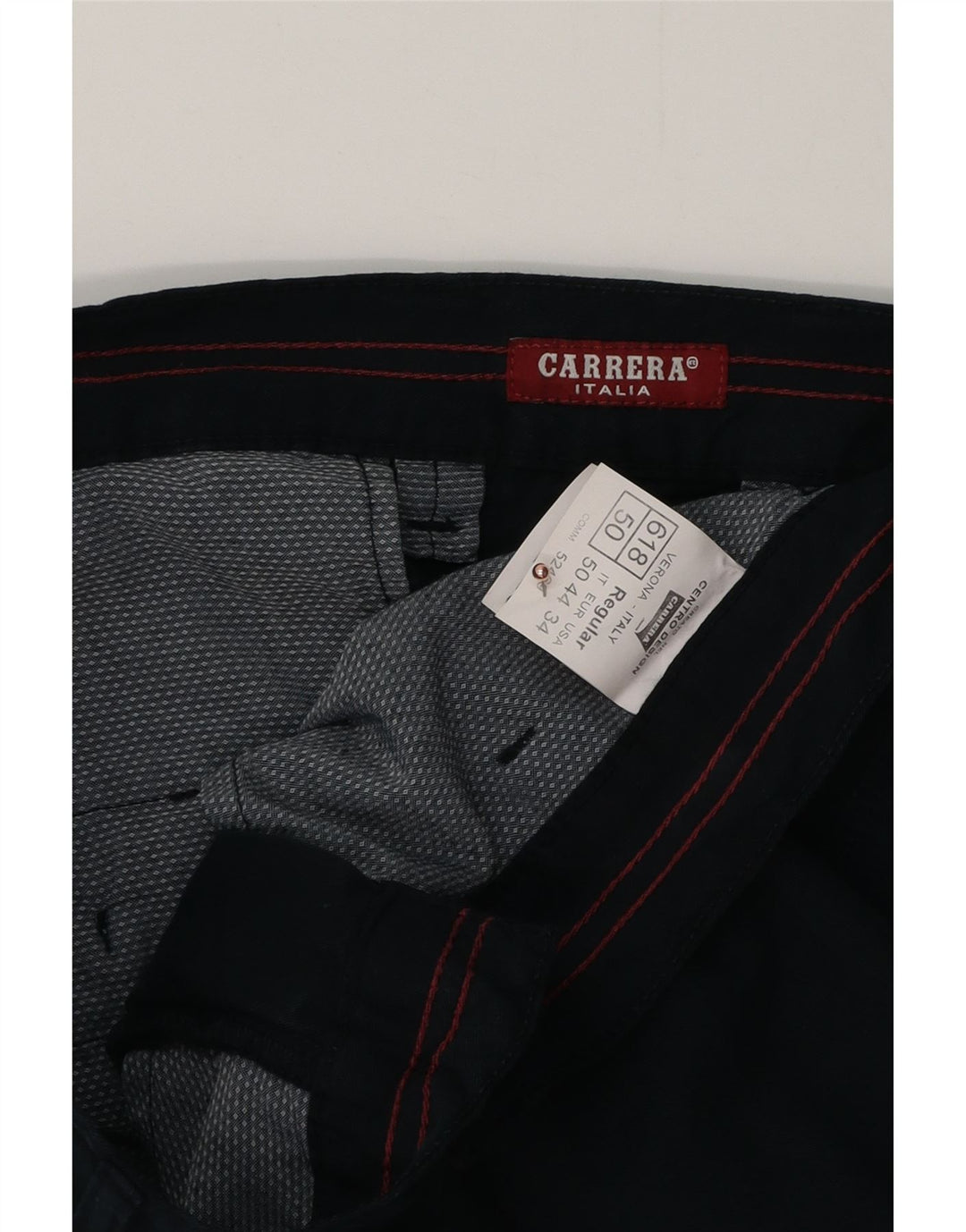 CARRERA Mens 618 Cargo Shorts IT 50 Large W34 Azul Marino Algodón