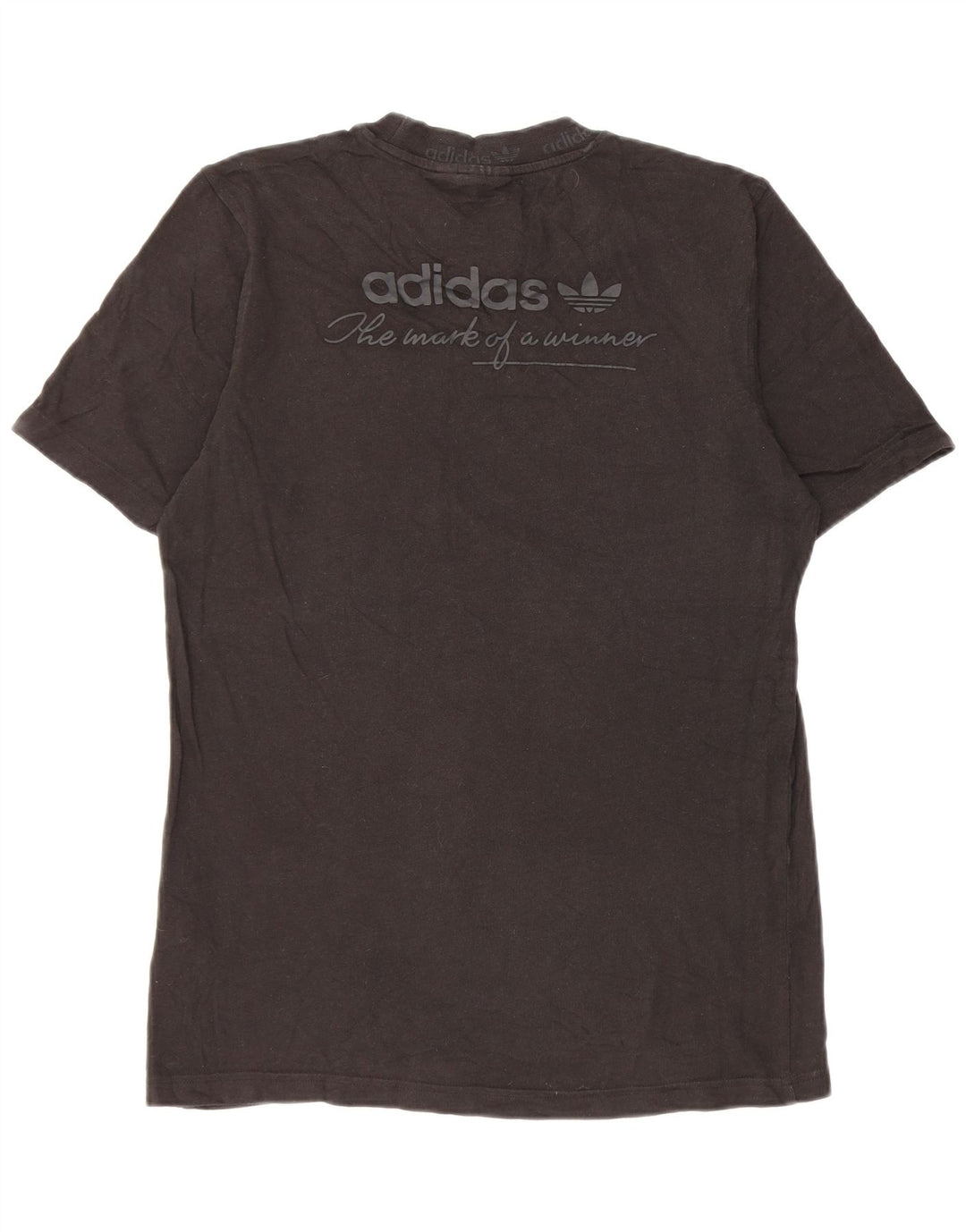 Adidas - Camiseta para hombre, talla pequeña, algodón negro