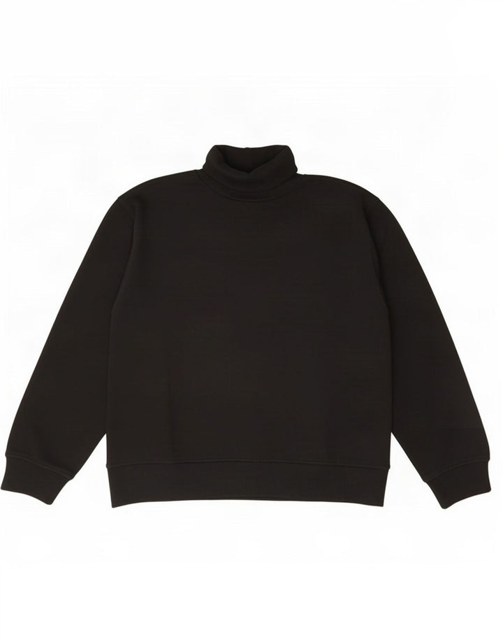 Zara - Jersey con cuello vuelto para mujer, talla 40, talla mediana, algodón negro