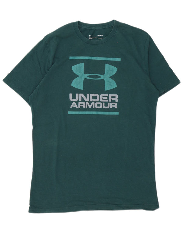 Under Armour Hombre Camiseta gráfica Top Algodón verde medio