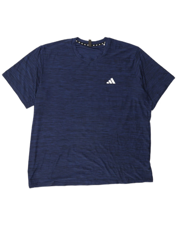 Adidas Camiseta Aeroready para hombre Top 2XL Poliéster moteado azul marino