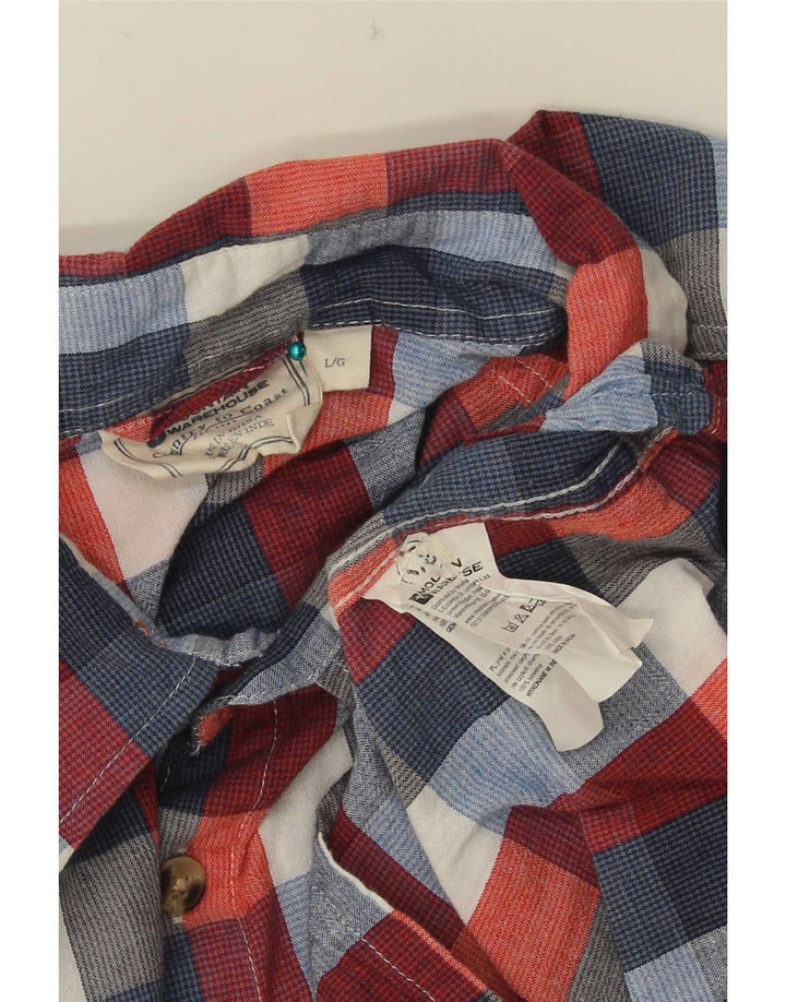 Camisa de manga corta para hombre Mountain Warehouse de algodón a cuadros multicolores grandes