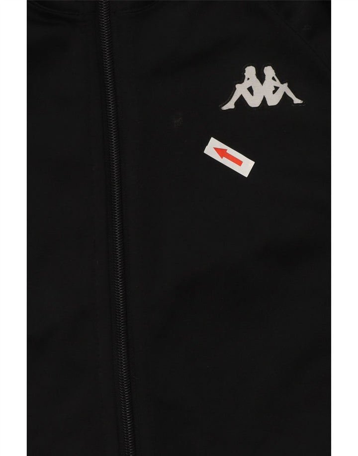 KAPPA Chaqueta de chándal con gráfico para niños 15-16 años Negro Poliéster