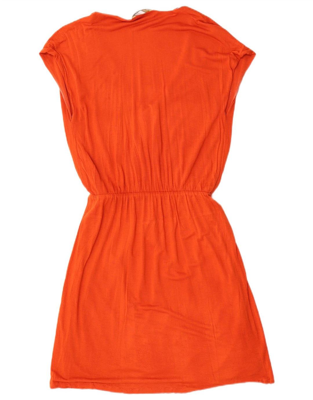 Massimo Dutti Vestido Básico Mujer UK 40 Small Naranja