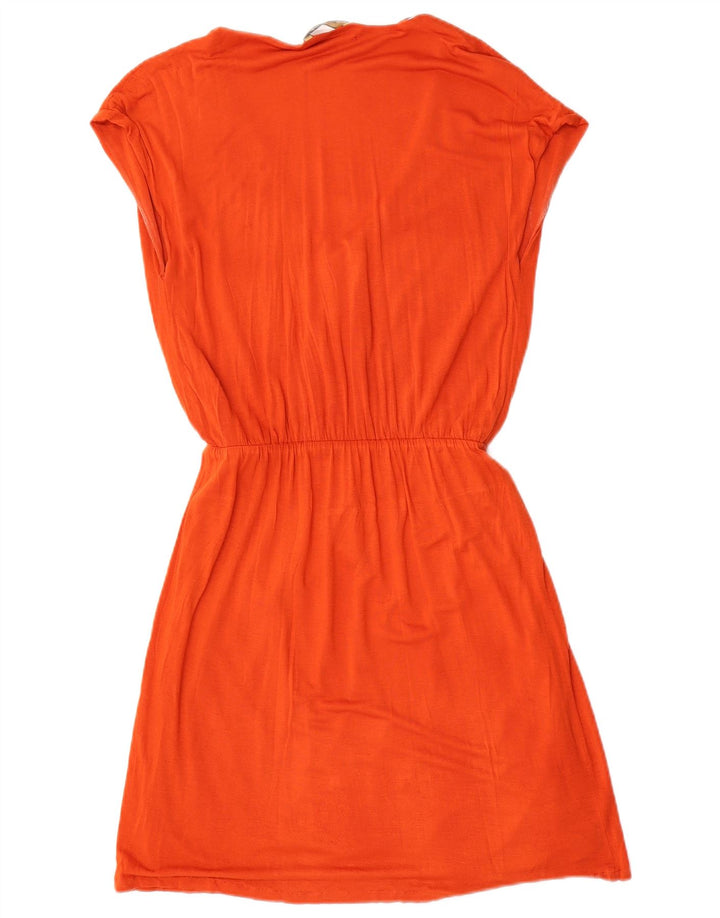 Massimo Dutti Vestido Básico Mujer UK 40 Small Naranja
