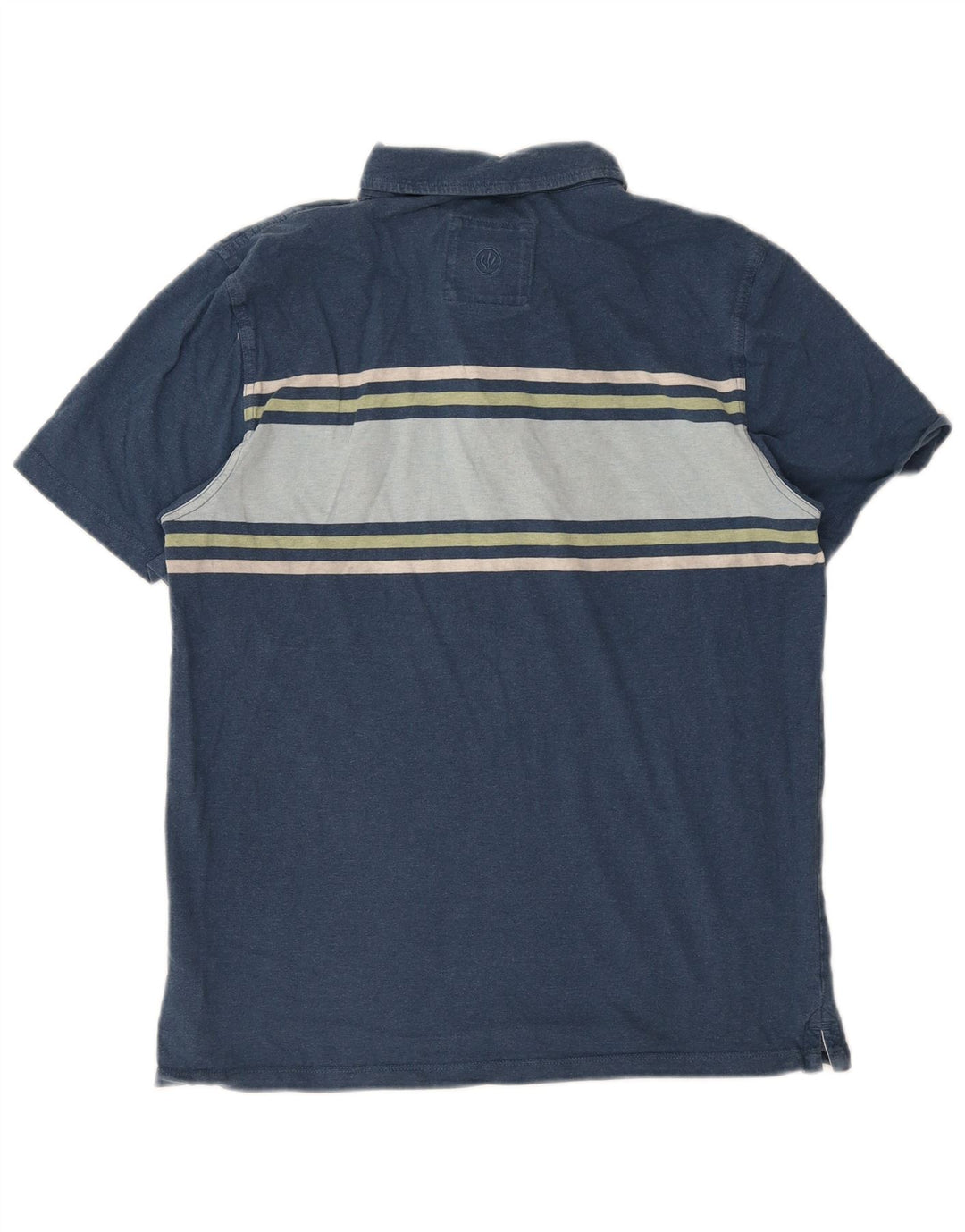Polo de hombre Fat Face de algodón color block en azul grande