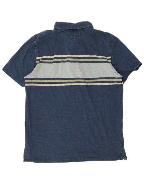 Polo de hombre Fat Face de algodón color block en azul grande