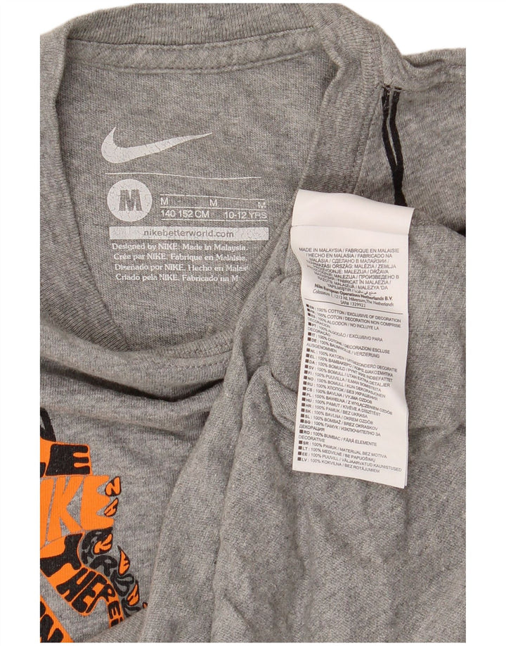 Nike Camiseta gráfica para niño 10-11 años Algodón Gris Medio