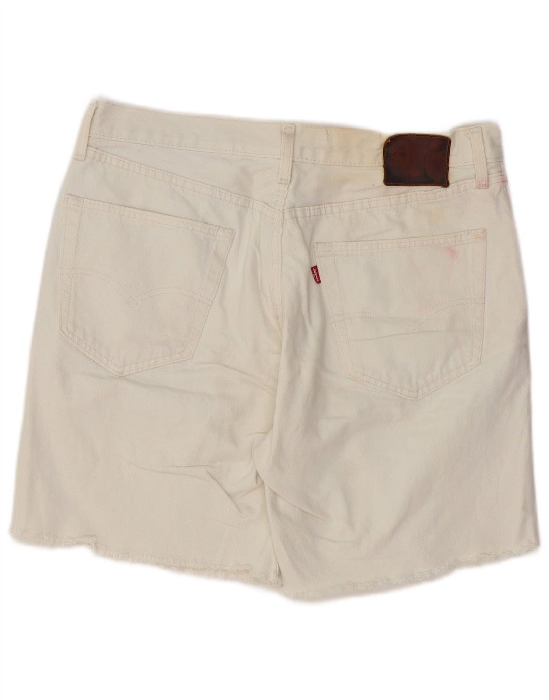 LEVI'S Pantalones cortos de mezclilla para hombre W36 Algodón blanco grande