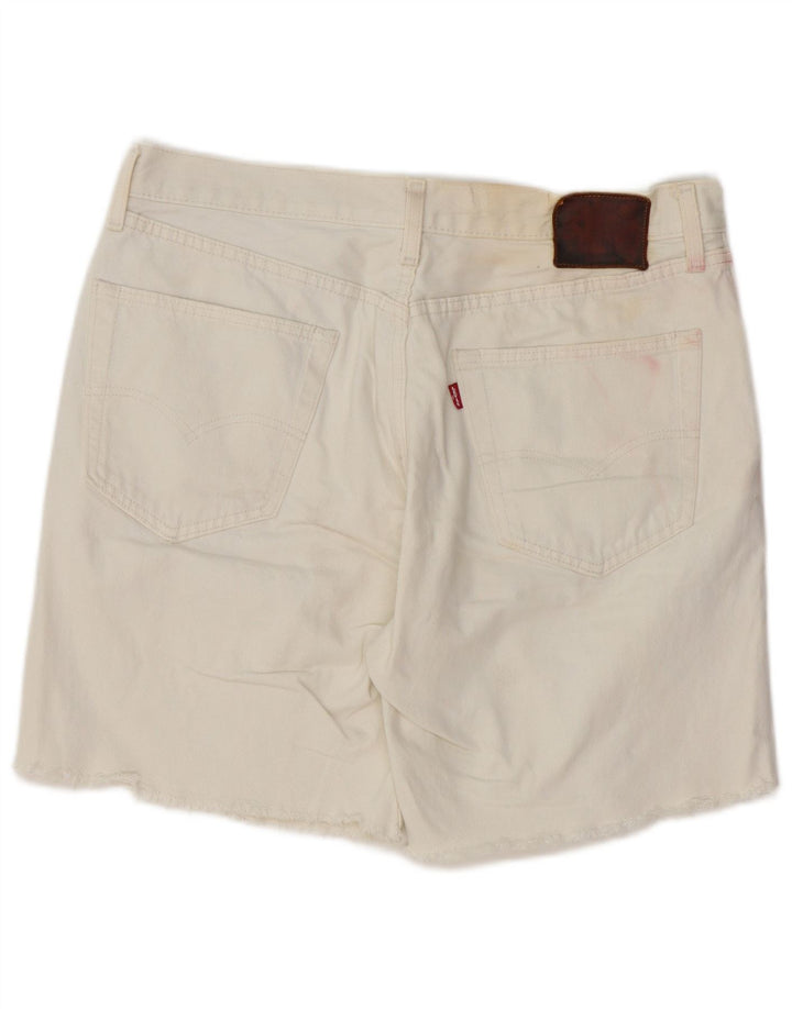 LEVI'S Pantalones cortos de mezclilla para hombre W36 Algodón blanco grande