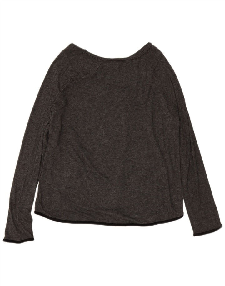 DKNY Top con hombros descubiertos para mujer, manga larga, UK 46, talla grande, rayón gris
