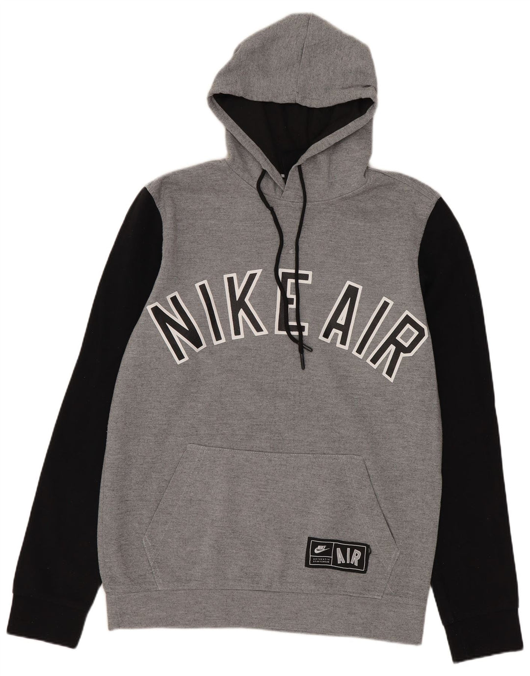 Nike Jersey con capucha y diseño gráfico en bloques de color gris medio