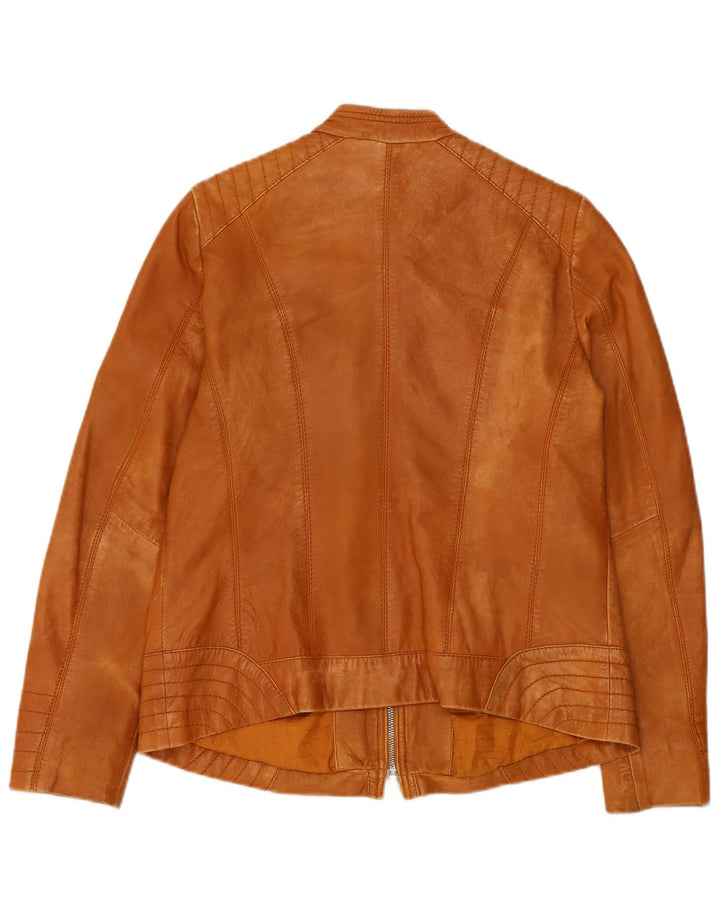 Bonita chaqueta de cuero para mujer IT 40 Small Brown