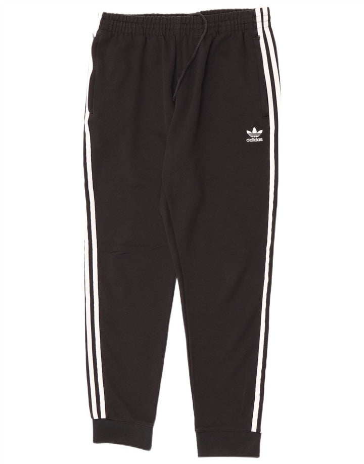 Adidas Hombre Pantalones De Chándal Joggers Grande Negro Poliéster