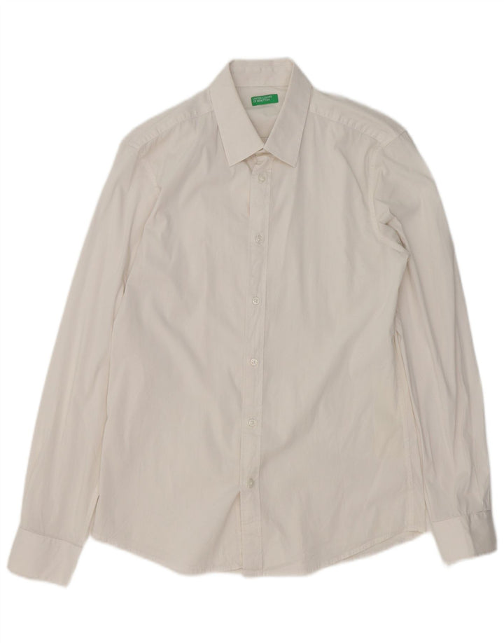 BENETTON Camisa Hombre Pequeña Blanca