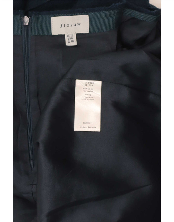 Falda lápiz para mujer Jigsaw UK 12 Medium W32 Lana azul marino