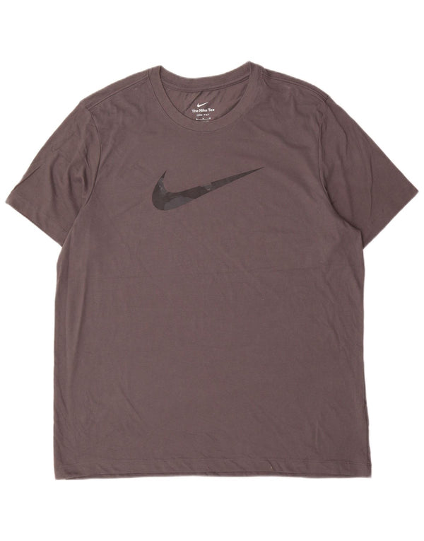 Nike Camiseta Dri Fit Graphic para Hombre Top XL Gris Algodón
