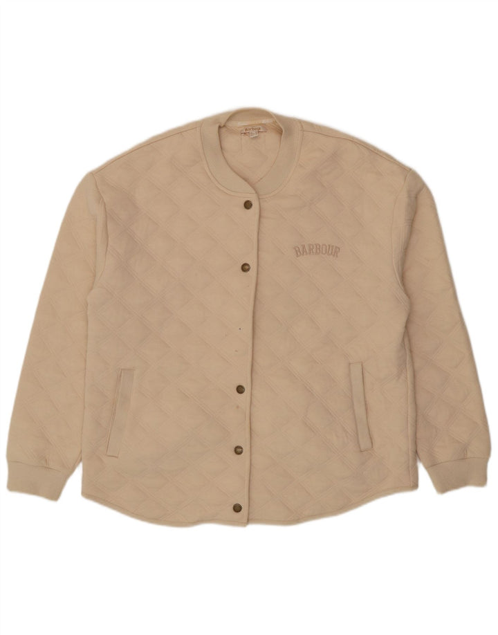 Barbour Chaqueta Acolchada Extragrande para Mujer Reino Unido 10 Pequeño Algodón Beige