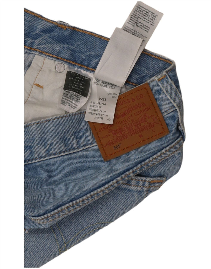 Levi's Mujer 501 Shorts Vaqueros W28 Algodón Azul Medio