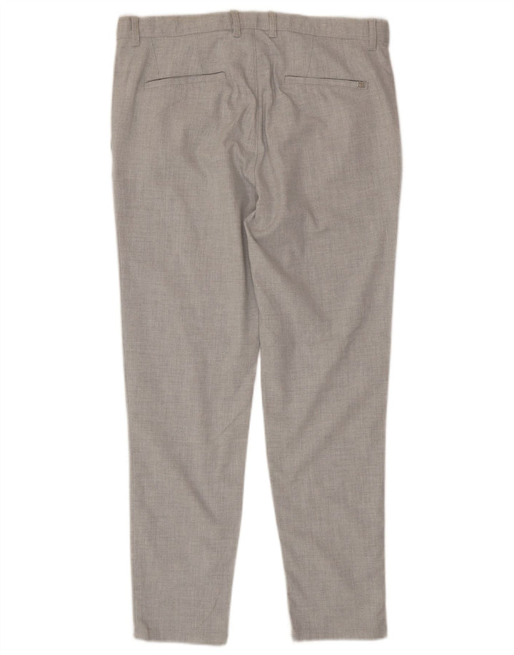 Zara Pantalón chino slim fit para hombre EU 40 Medium W31 L29 Poliéster gris